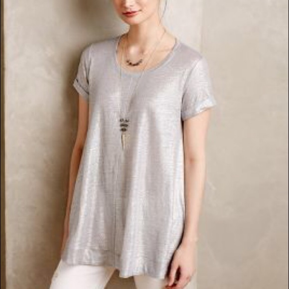 Metallic Silver Bordeaux shirt